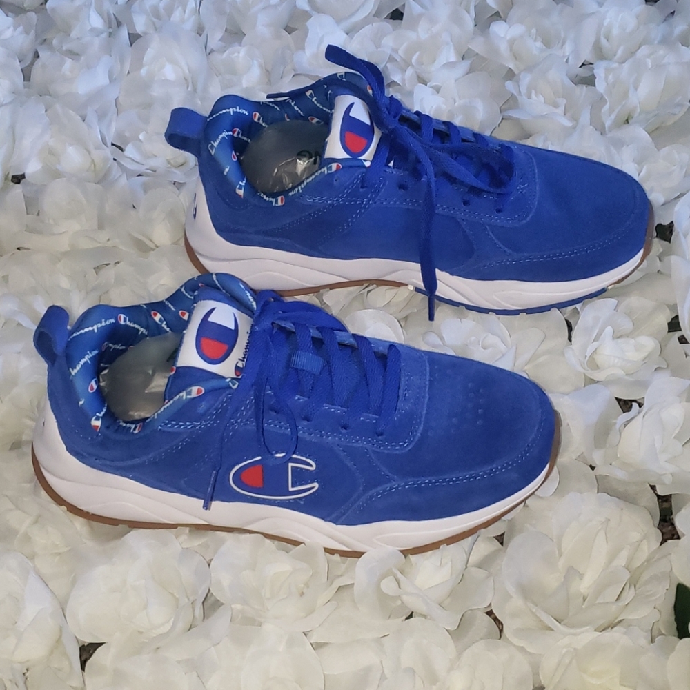 Champion size 7 Blue Logo Sneakers